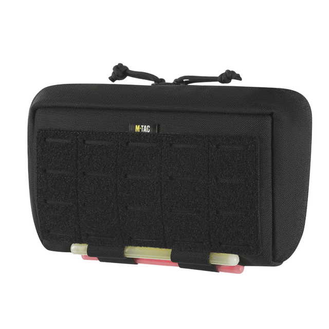 M-Tac Admin Pouch Large Elite i slidstærk Cordura med velcro til patches, ideel til taktisk udstyr og opbevaring.