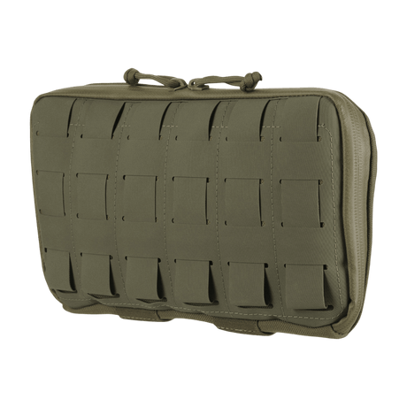 M-Tac Admin Pouch Large Elite i slidstærk Cordura, perfekt til taktisk udstyr og opbevaring. Olive farve, med velcro-panel til patches.