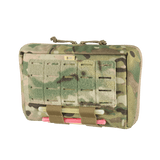 M-Tac Admin Pouch X-Large Elite i camouflage Cordura 500D med laser cut og elastik, ideel til taktisk udstyr og opbevaring.