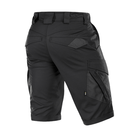 M-Tac Shorts Aggressor Gen.II Flex set fra bagsiden, alsidige taktiske shorts lavet af letvægts rip-stop materiale, velegnet til træning og fritid.