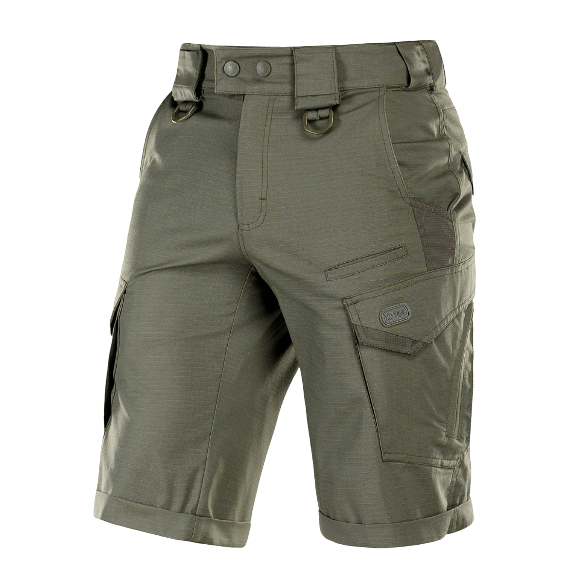 M-Tac Shorts Aggressor Gen.II Flex i letvægts rip-stop materiale med Teflon-belægning, ideel til træning og udendørs aktiviteter.