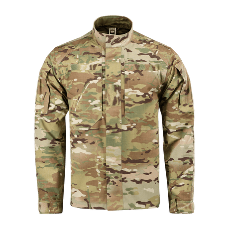 M-Tac Jakke Military Elite NYCO med Crye Precision MultiCam mønster og YKK-lynlås, ideel til moderne feltdragt kombinationer.