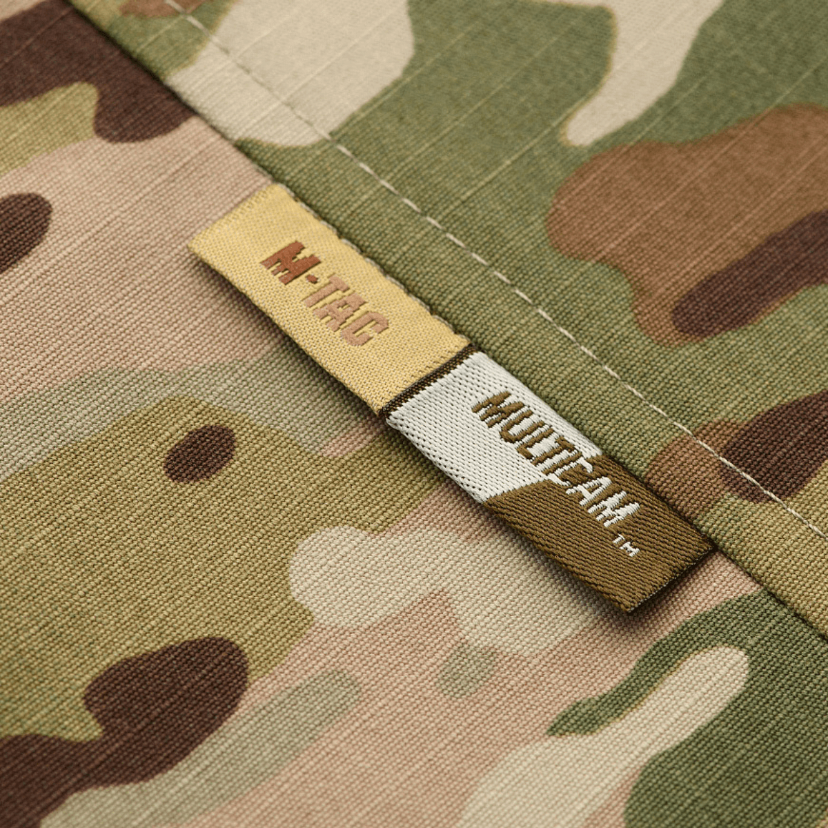 M-Tac Jakke Military Elite NYCO i MultiCam med NIR- og Teflon-behandlet American NYCO rip-stop materiale, nærbillede af tekstur
