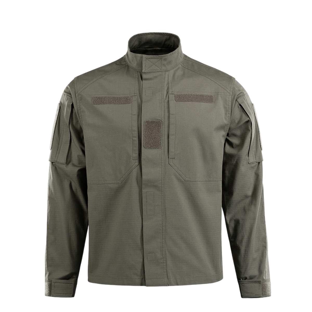 M-Tac Patrol Flex Jakke i grøn med let figursyet pasform og velcro lommer. Jakke til taktisk brug med lynlås og ståkrave.
