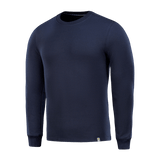 M-Tac Pullover 4 Seasons med rund hals i navyblå, 95% bomuld, 5% elastan, designet til året rundt taktisk og hverdagsbrug, dansk produkt.