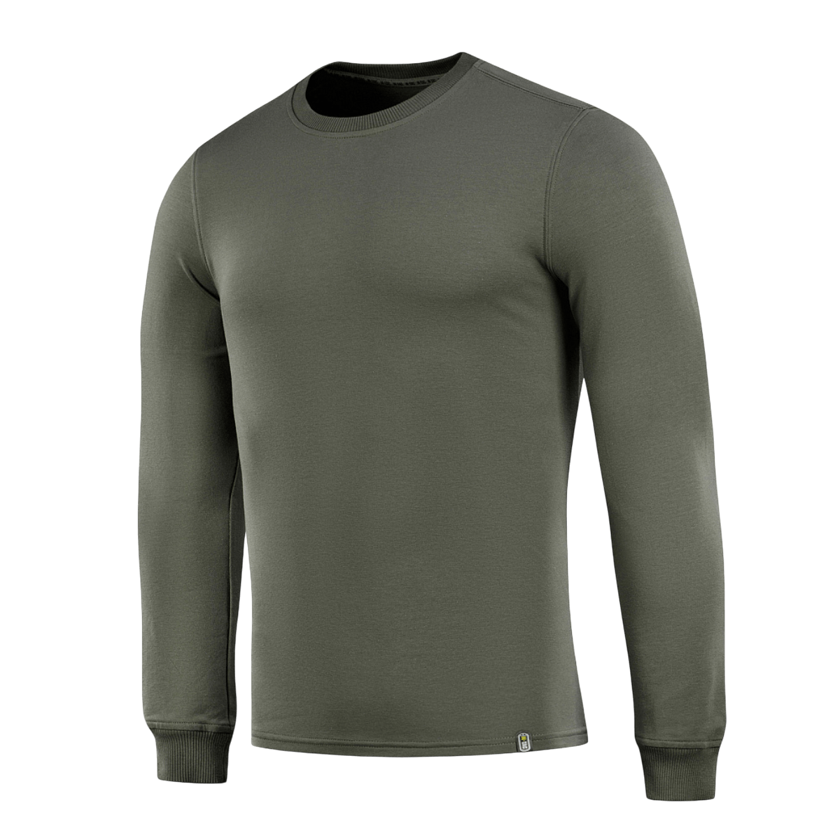 M-Tac Pullover 4 Seasons i olivengrøn med rund hals, perfekt til brug året rundt. Minimalistisk design i 95% bomuld og 5% elastan.