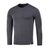 M-Tac Long-sleeve T-shirt 93/7 i grå, lavet af 93% bomuld og 7% elastan, velegnet til hverdagsbrug, sport og friluftsliv