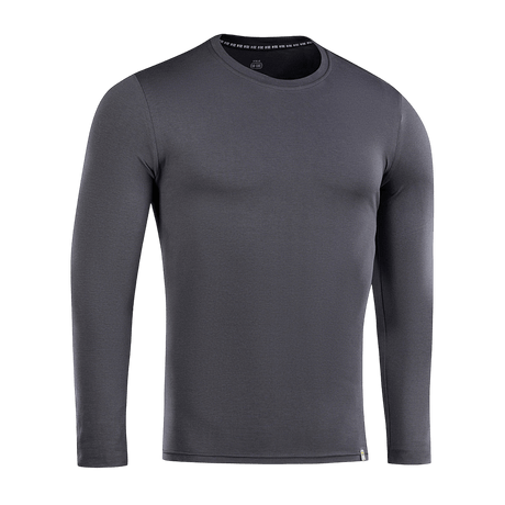 M-Tac Long-sleeve T-shirt 93/7 i grå farve lavet af 93% bomuld og 7% elastan for holdbarhed og komfort, velegnet til sport og friluftsliv