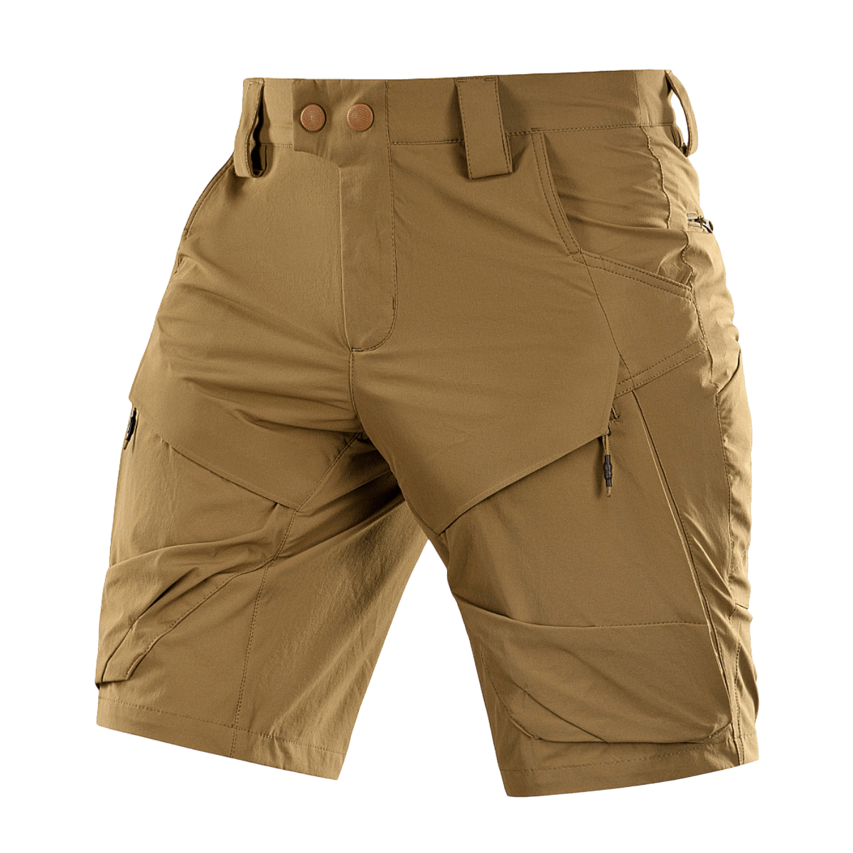 M-Tac Shorts Rubicon Flex i mørk oliven med komfort og funktion, cargo lommer, 4-vejs stretch og YKK lynlåse.