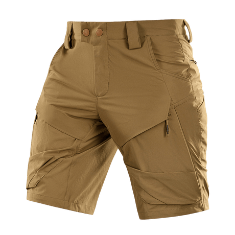 M-Tac Shorts Rubicon Flex i mørk oliven med komfort og funktion, cargo lommer, 4-vejs stretch og YKK lynlåse.