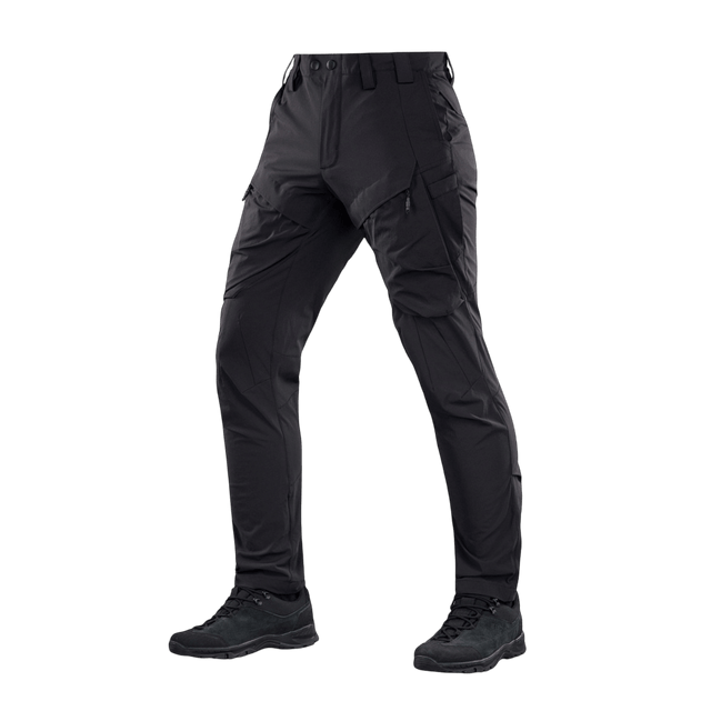 M-Tac Bukser Rubicon Flex i sort med cargo-lomme, lavet af 4-Way Stretch stof, ideel til træning og fritid. Komfortable og åndbare.