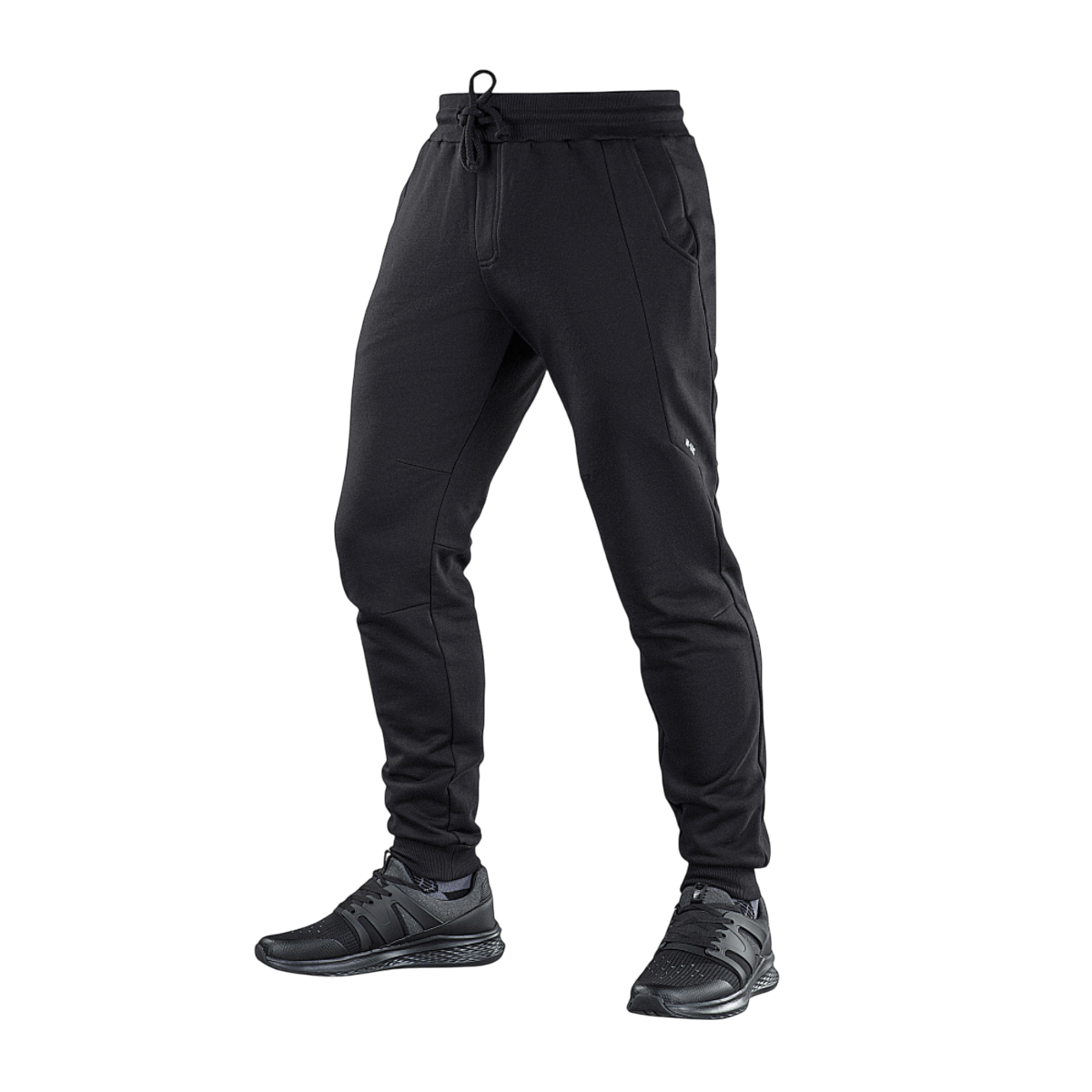 M-Tac Bukser Stealth Cotton alsidige sportsbukser i 100% bomuld med elastik i taljen, to sidelommer og fri bevægelse, sort farve.