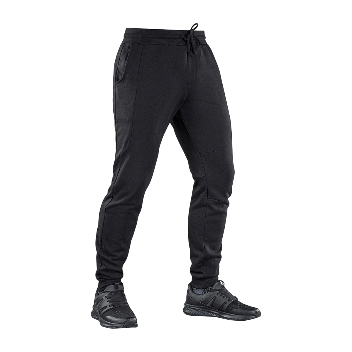 M-Tac Bukser Stealth Cotton - herrebukser i 100% bomuld, elastisk talje, sort farve, med sidelommer, til sport og fritid.