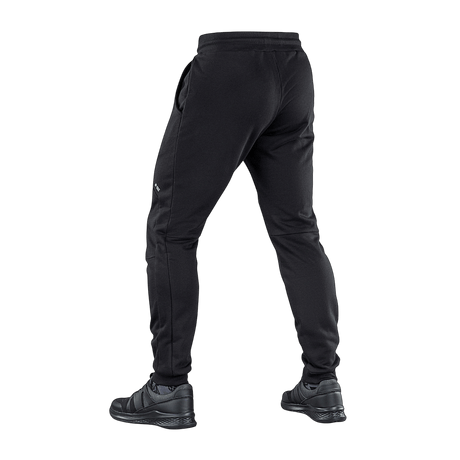 M-Tac Bukser Stealth Cotton i sort, set bagfra, med elastik i taljen og sidelommer, ideelle til sport og hverdag