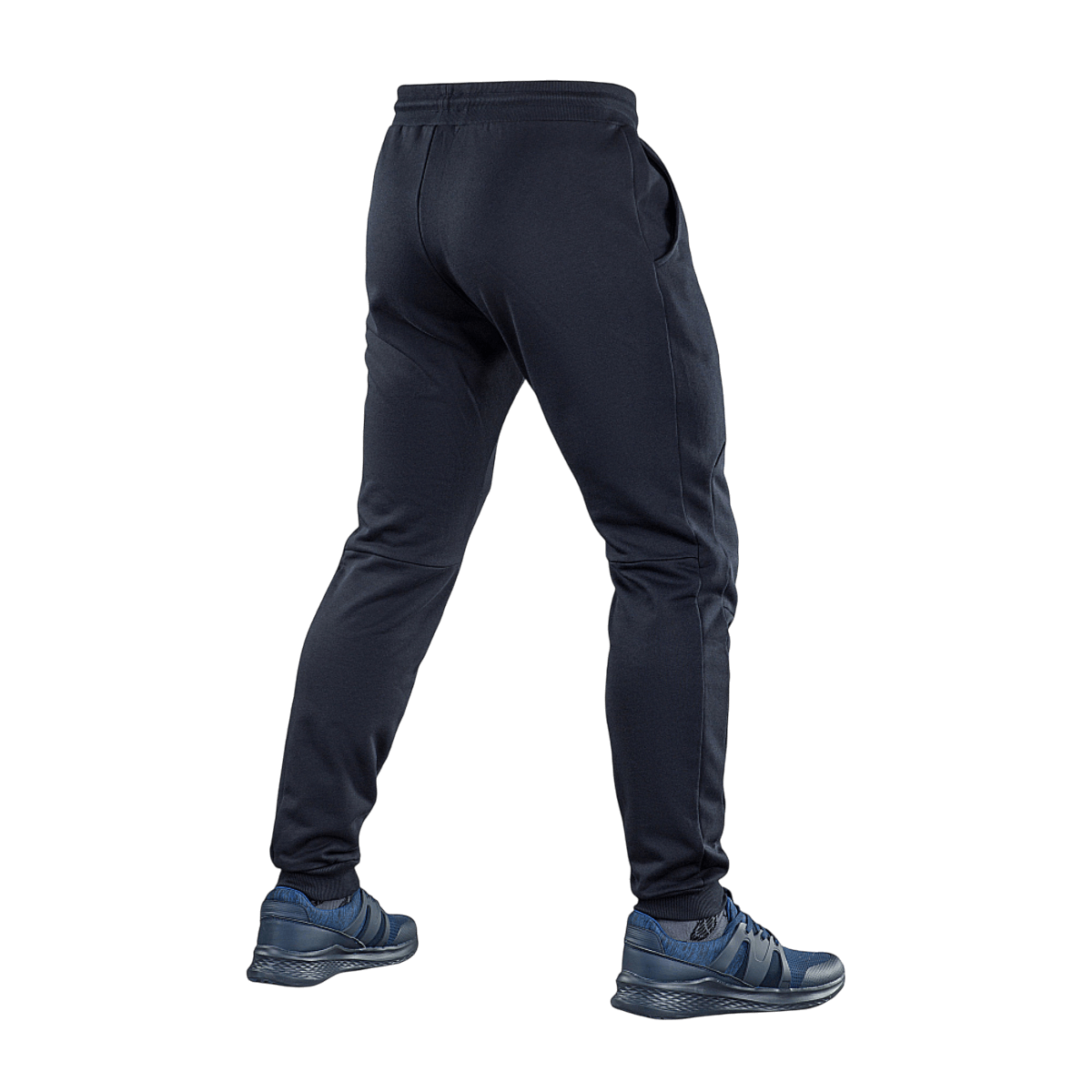 M-Tac Bukser Stealth Cotton i sort, sportsbukser med elastik i taljen, perfekt til aktiv livsstil, set bagfra.