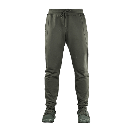 M-Tac Bukser Stealth Cotton, sportsbukser i 100% bomuld med elastik i taljen og sidelommer, perfekte til løb og hverdag.