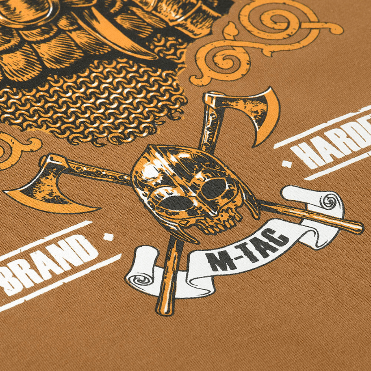 M-Tac T-shirt Viking med viking motiv og "Til Valhall" slogan med økse på fronten.