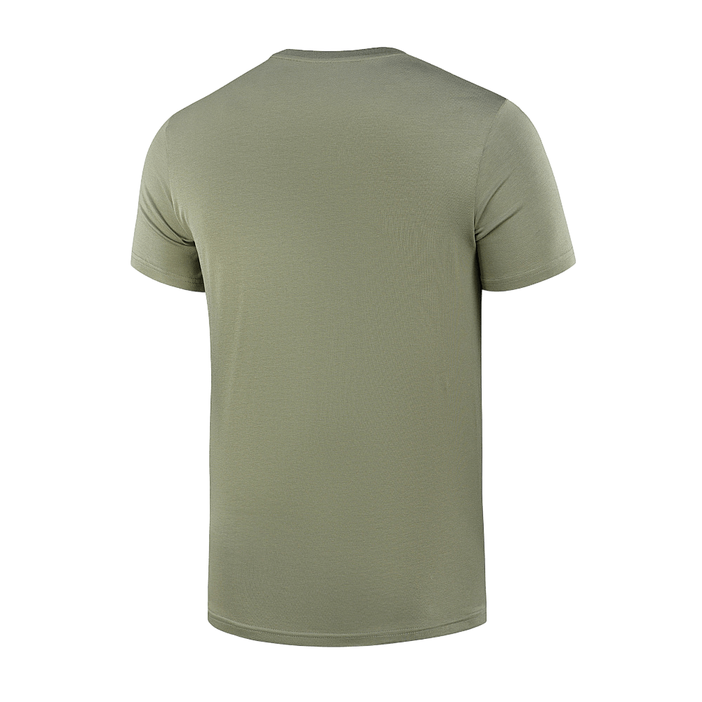 M-Tac T-shirt Viking bagfra, viser solidt design og komfortabel pasform, fremstillet af 93% bomuld i en neutral farve.