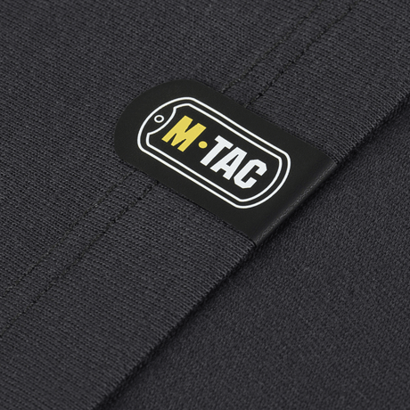 Detalje af M-Tac T-shirt 93/7 Summer med logo, viser elastisk bomuldsstof