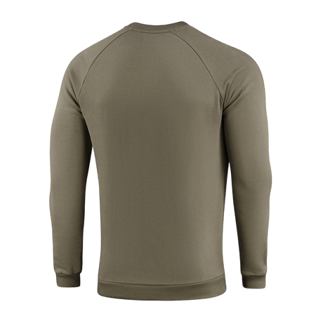 M-Tac Sweatshirt Cotton Hard set bagfra i neutral khaki farve, lavet af 100% bomuld, med ribkanter for komfort og stil.