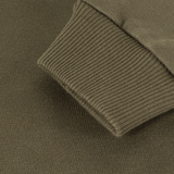 Detalje af M-Tac Sweatshirt Cotton Hard med ribkant og reflekslogo trykt på brystet, lavet af 100% bomuld.