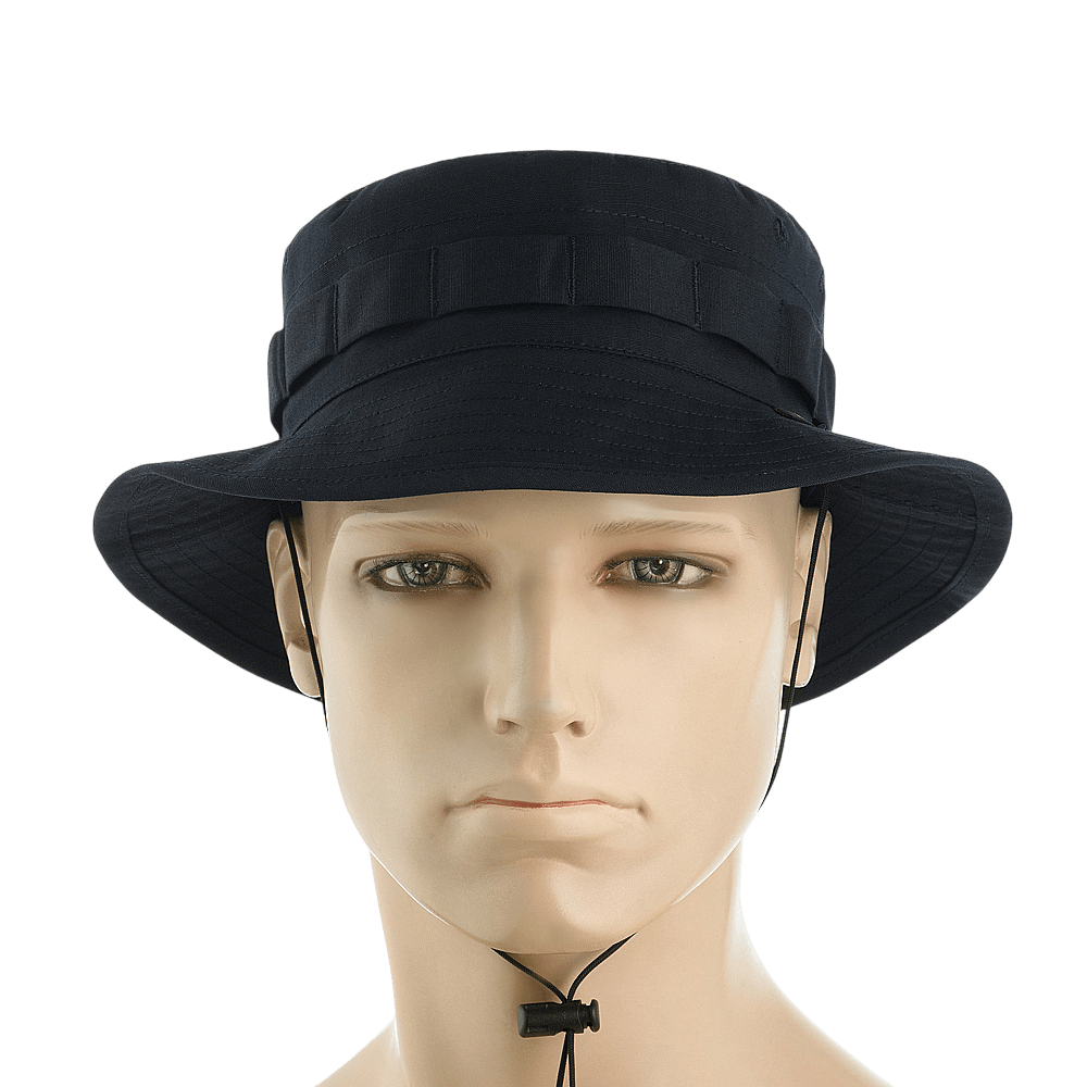 M-Tac Panama Rip-Stop army-hat med semi-stiv skygge, bånd til camouflageudstyr, justerbar snor og ventilationshuller for åndbarhed.