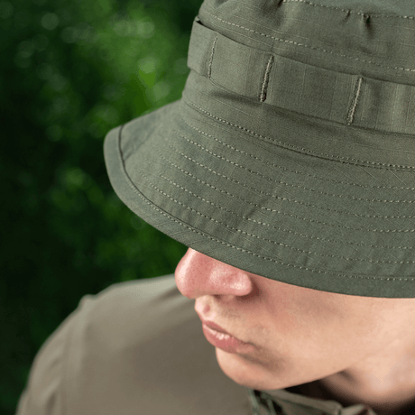 M-Tac Panama Rip-Stop hat in army green with semi-stiff brim and ventilation holes