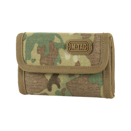 M-Tac Pung Elite Gen.II i Camouflage med solid Cordura 500D stof og YKK lynlåse, ideel til kontanter, kort og dokumenter.