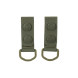 M-Tac Sæt af 2 – Duty Belt Keepers til fastgørelse af taktisk bælte med D-ringe, robust design til sikkerhedspersonale og politi.