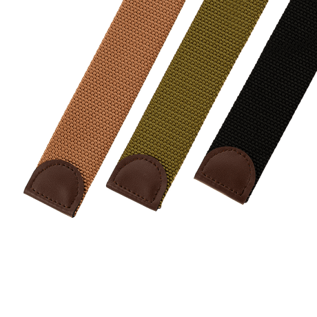 Tre farver af M-Tac Thors Hammer Bælte – Militærstil og funktionalitet med robuste nylonmaterialer og Thor's Hammer-designspænde.