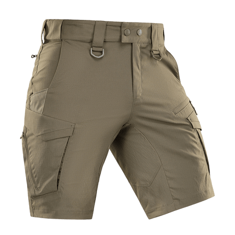 M-Tac Aggressor Summer Flex Shorts lette og åndbare shorts med Flex Rip-Stop stof, perfekt til taktisk brug og outdoor aktiviteter.