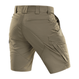 M-Tac Aggressor Summer Flex Shorts i letvægts-taktisk design med 7 funktionelle lommer og justerbar elastisk talje.