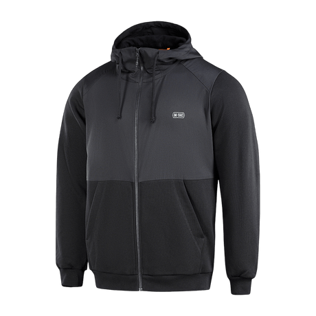 M-Tac Pilgrim Bomberjakke med hætte i sort, velegnet til hverdagsbrug og sport, lavet af holdbare og komfortable materialer.