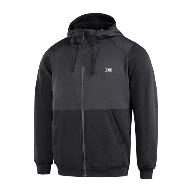 M-Tac Pilgrim Bomberjakke med hætte i sort, velegnet til hverdagsbrug og sport, lavet af holdbare og komfortable materialer.