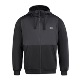 M-Tac Pilgrim Bomberjakke med lynlås og hætte, ideel til hverdagsbrug og sport, i sort design med holdbare materialer og ribbede manchetter.