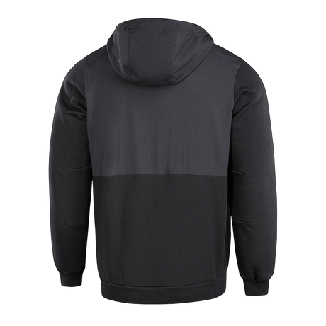 M-Tac Pilgrim Bomberjakke set bagfra, med hætte og komfortable ribbede manchetter, ideel til hverdagsbrug og aktiv sport.