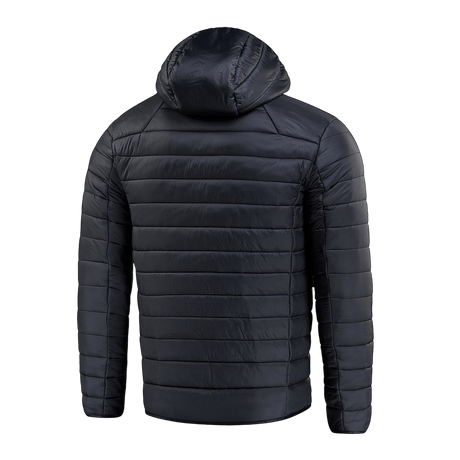 M-Tac Stalker Gen.III Jakke set bagfra i stilfuldt design med hætte og quiltede detaljer i sort, perfekt til koldt vejr op til -15°C.