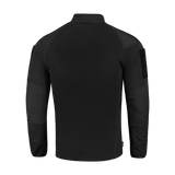 M-Tac Combat Fleece Polartec Jakke i sort med slidstærkt og funktionelt design, set bagfra.