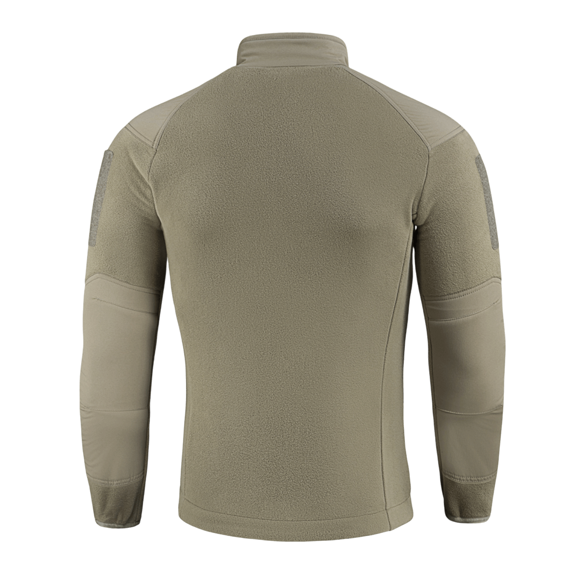 M-Tac Combat Fleece Polartec Jakke i olivenfarve, set bagfra, avanceret materiale, perfekte til taktisk og casual brug, velcro-paneler