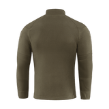 M-Tac Combat Fleece Polartec Jakke set bagfra, lavet af Polartec fleece og vindbeskyttelse, ideel til taktisk og casual brug.