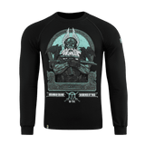 M-Tac Raglan Odin Mystery bluse med Odin-motiv, sort, langærmet, nordisk mytologi stil, komfortabel til casual og taktisk brug.