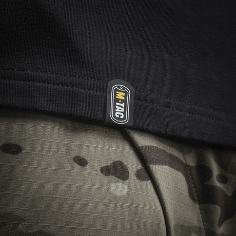 M-Tac Raglan Odin Mystery label close-up on a premium cotton blend shirt featuring Nordic theme design, perfect for casual tactical wear.