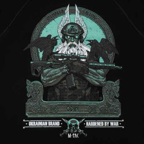 M-Tac Raglan Odin Mystery med motiv af Odin, nordisk gud, i Premium MagnaColours® tryk, perfekt til casual/taktisk stil.