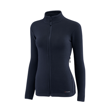 M-Tac Sweater Nord Fleece Polartec Dame i sort med YKK-lynlås, designet til kvinder for komfort og varme i taktiske miljøer.