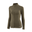 M-Tac Sweater Nord Fleece Polartec Dame i olivengrøn, lavet af Polartec® 200 Series fleece, med YKK-lynlås og ståkrave for optimal komfort.