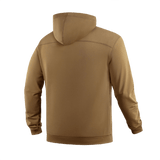 M-Tac Hoodie Freedom set bagfra i brunt militærdesign med justerbar hætte og elastiske manchetter, komfortabel bomuldsblanding.