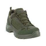 M-Tac Sneakers Tactical Demi-Season Pro Line sko i olivengrøn farve, viser slidstærk suede og Cordura med Vibram-sål.