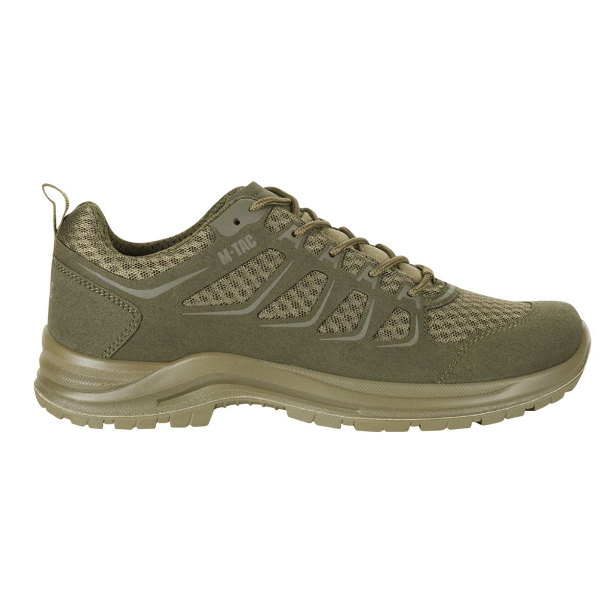 M-Tac Tactical Sneakers IVA i oliven, lette og ventilerede sko til trekking og hverdag, med åndbar mesh og slidstærk sål.