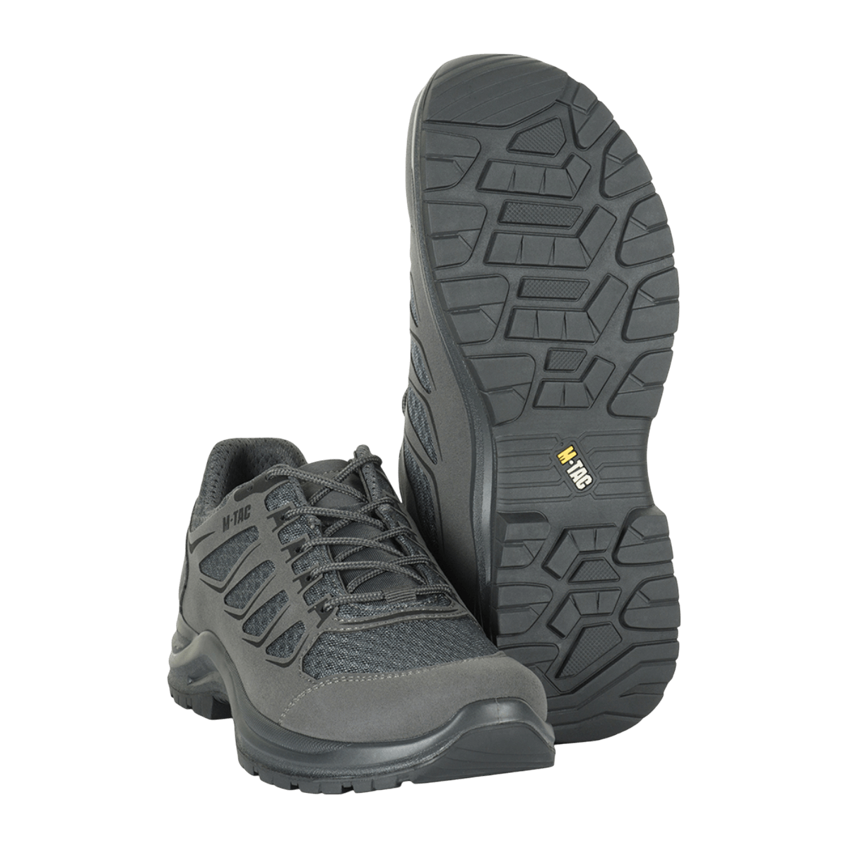 M-Tac Tactical Sneakers IVA i grå med åndbar mesh og slidstærk sål, ideelle til trekking og sommerbrug.