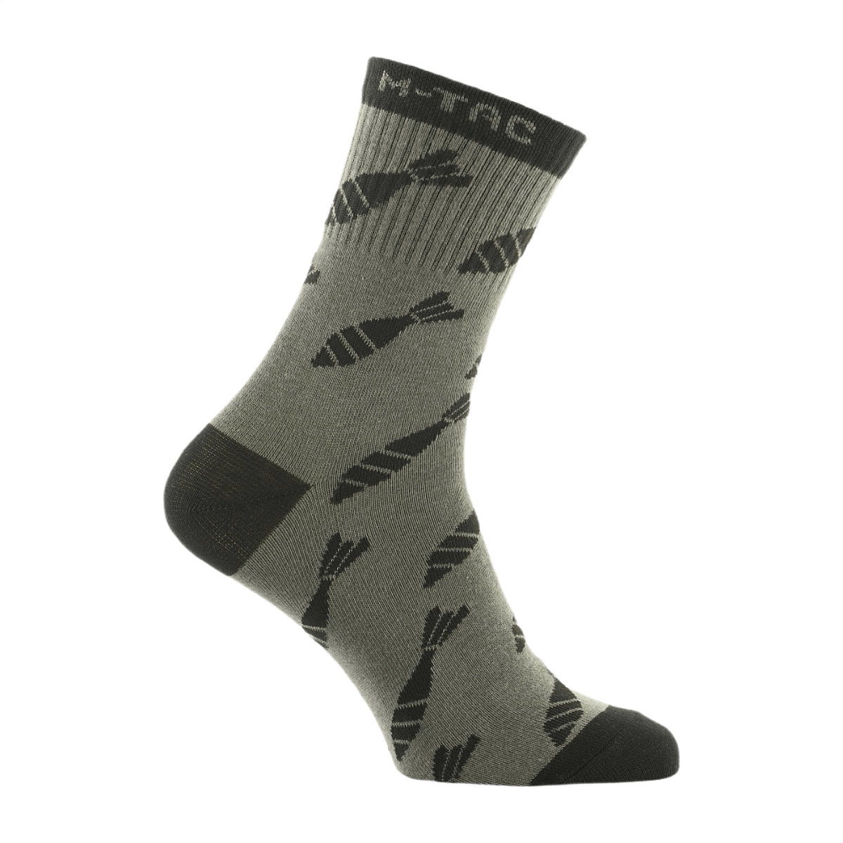 M-Tac Letvægtssokker Mk.3 Mortar Bombs til sommer trekking, åndbare og ergonomiske sokker med mønster, perfekt til vandring og hverdagsbrug.